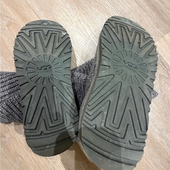 UGG Gray Knit Button Boots - Picture 4 of 6
